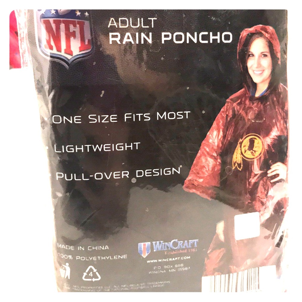 Redskins Adult Rain Poncho